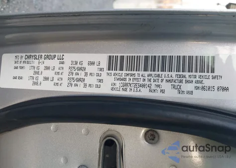 2014 Ram 1500 Express из США, поврежденный, VIN 1C6RR7KT2ES400142